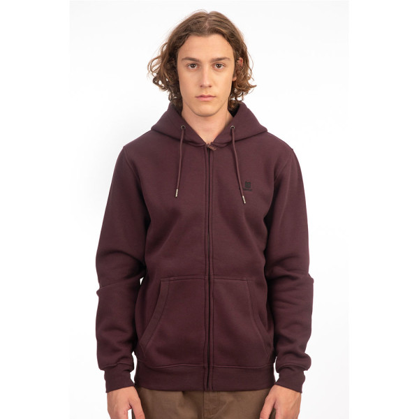 REBASE® Hoodie Full Zip (Brushed Fleece) Aubergine (242-RTOP-1000)