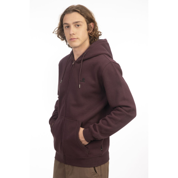 REBASE® Hoodie Full Zip (Brushed Fleece) Aubergine (242-RTOP-1000)