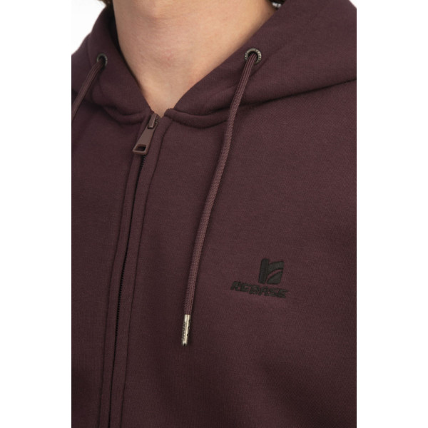 REBASE® Hoodie Full Zip (Brushed Fleece) Aubergine (242-RTOP-1000)