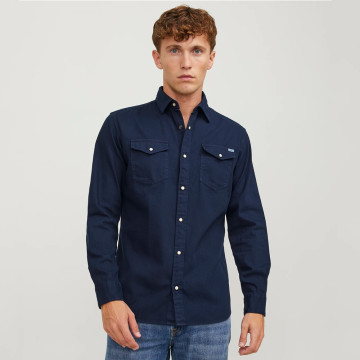 JACK & JONES® Comfort Fit Denim Shirt Blue (12138115)