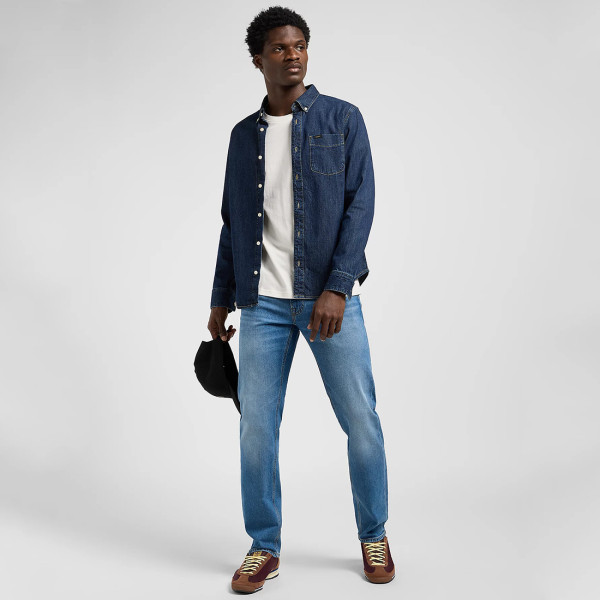 Lee® Daren Zip Fly Low Stretch Regular Jean in Denim Savant (112370646)