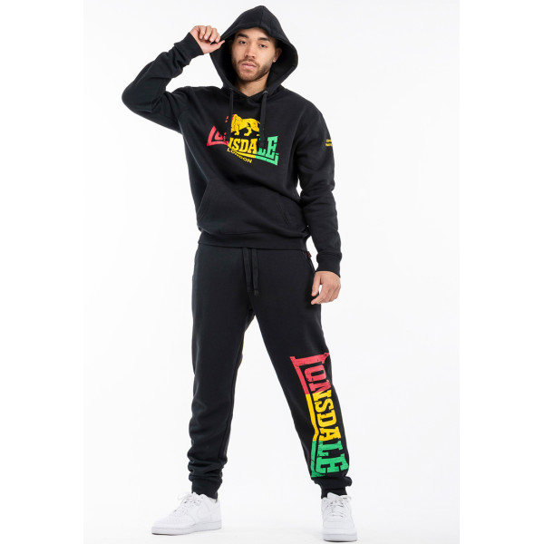 LONSDALE® Men's Hooded Sweatshirt Regular Fit Black (115097)