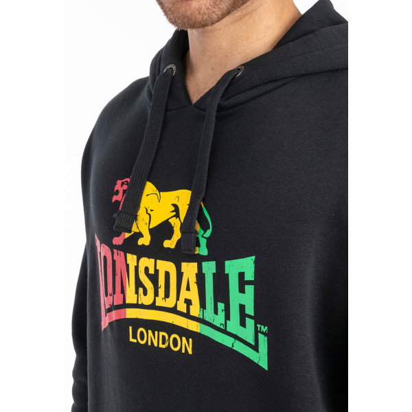LONSDALE® Men's Hooded Sweatshirt Regular Fit Black (115097)
