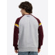 LONSDALE® Men's Crewneck Sweatshirt Regular Fit Marl Grey-Oxblood-Navy (117692)