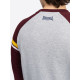 LONSDALE® Men's Crewneck Sweatshirt Regular Fit Marl Grey-Oxblood-Navy (117692)