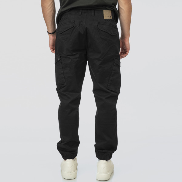 REBASE® Men’s Cargo Pant with Elasticated Hem Black (252RCCP-4050)