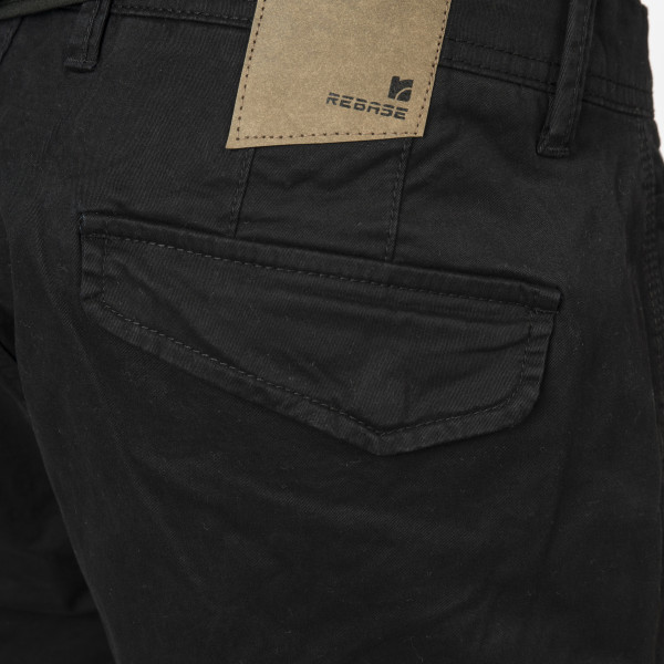 REBASE® Men’s Cargo Pant with Elasticated Hem Black (252RCCP-4050)
