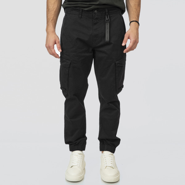 REBASE® Men’s Cargo Pant with Elasticated Hem Black (252RCCP-4050)