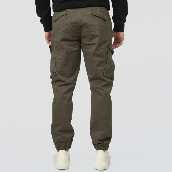 REBASE® Men’s Cargo Pant with Elasticated Hem Dk Khaki (252RCCP-4050)