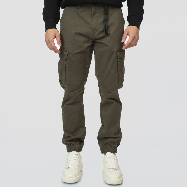 REBASE® Men’s Cargo Pant with Elasticated Hem Dk Khaki (252RCCP-4050)
