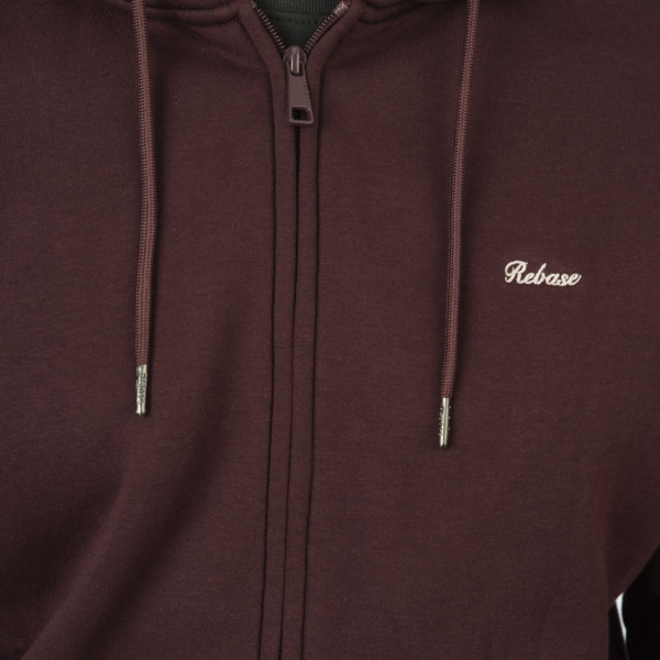 REBASE® Hoodie Full-Zip Brushed Fleece Burgundy (252RTOP-1059)