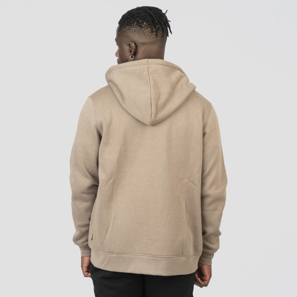 REBASE® Hoodie Full-Zip Brushed Fleece Dk Beige (252RTOP-1059)