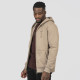 REBASE® Hoodie Full-Zip Brushed Fleece Dk Beige (252RTOP-1059)