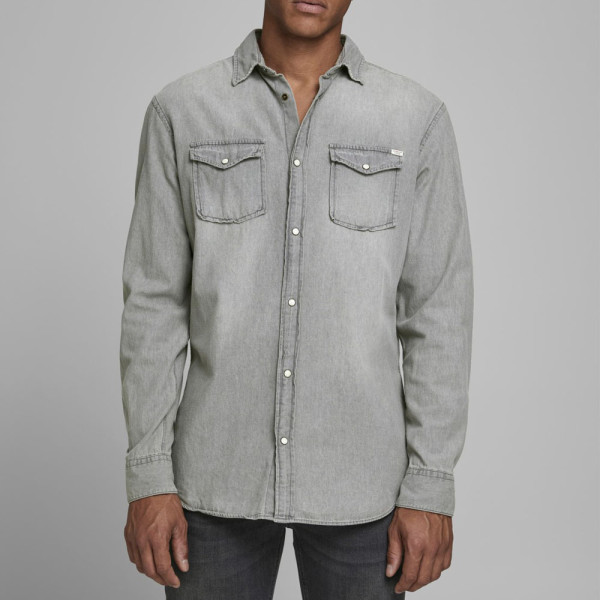 JACK & JONES® JJESHERIDAN SHIRT LIGHT GREY DENIM (12138115)