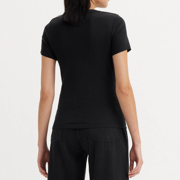 Levi's® Women's Short Sleeve Rib Baby T-Shirt Mineral Black (37697-0001)