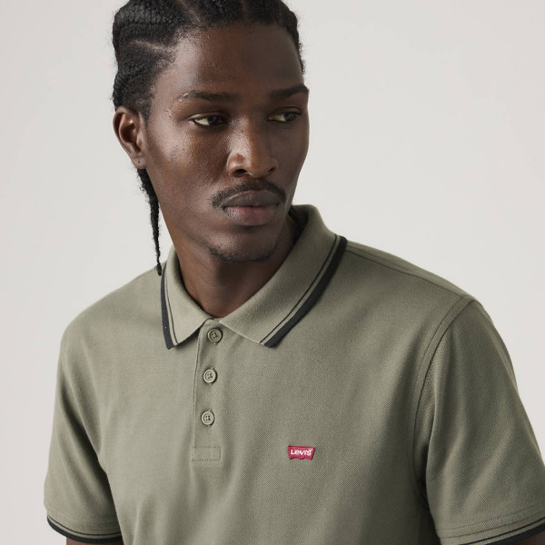 Levi's® Housemark Polo Shirt Wood Tipping Basil Pique (35883-0349)