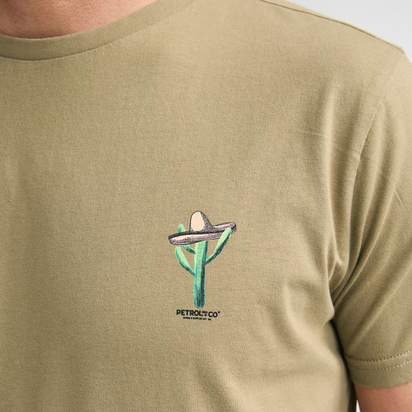 Petrol Industries® Backprint T-Shirt Light Tan (M-1060-TSR155-7130)