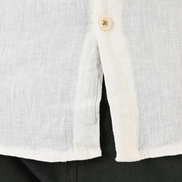 REBASE® Men’s Linen Shirts with Standard Collar and Long Sleeves Linen White (261RGS-5170)