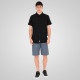 REBASE® Linen Blend Shirts with Standard Collar and Short Sleeves Black (261RGS-5174)