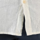 REBASE® Men’s Linen Blend Shirts with Mao Collar and Short Sleeves Linen White (261RGS-5177)