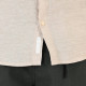 REBASE® Men’s Linen Blend Shirts with Mao Collar and Short Sleeves Beige (261RGS-5177)