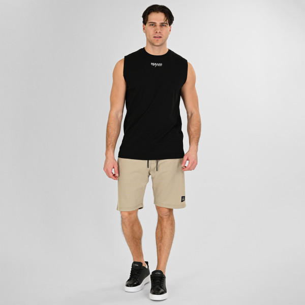 REBASE® Shorts with Zippers at Pockets Terry Fleece in Stone Beige (261RMS-6024)