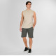 REBASE® Shorts with Zippers at Pockets Terry Fleece in Stone Khaki (261RMS-6024)