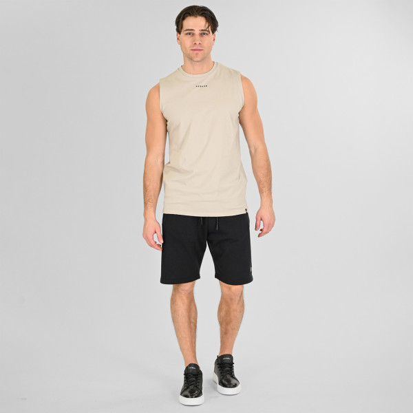 REBASE® Shorts with Zippers at Pockets Terry Fleece in Black (261RMS-6024)