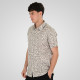 REBASE® Shirt Linen Blend with Short Sleeves and Floral Print Smoke (261RGS-5147)