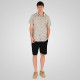 REBASE® Shirt Linen Blend with Short Sleeves and Floral Print Smoke (261RGS-5147)