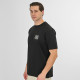REBASE® Men’s T-Shirt Front-Back Printed Relaxed Fit Stone Black (261RTS-9096)