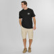 REBASE® Men’s T-Shirt Front-Back Printed Relaxed Fit Stone Black (261RTS-9096)