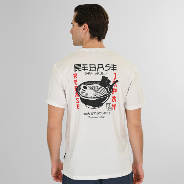 REBASE® Men’s T-Shirt Front-Back Printed Relaxed Fit White (261RTS-9098)