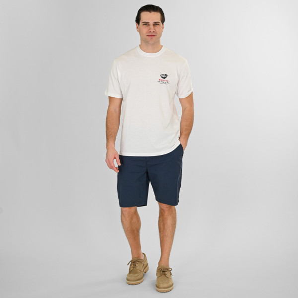 REBASE® Men’s T-Shirt Front-Back Printed Relaxed Fit White (261RTS-9098)