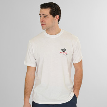 REBASE® Men’s T-Shirt Front-Back Printed Relaxed Fit White (261RTS-9098)