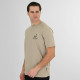 REBASE® Men’s T-Shirt Front-Back Printed Relaxed Fit Stone Beige (261RTS-9099)