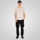 REBASE® Men’s T-Shirt Henley with Raw Edges at Sleeves and Hem Ice (261RTS-9114)
