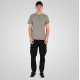 REBASE® Men’s T-Shirt Henley with Raw Edges at Sleeves and Hem Stone (261RTS-9114)