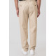 REBASE® Men’s Chinos Linen Blend Pant with Elasticated Waistband Light Beige (251RCP-4031)