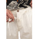 REBASE® Men’s Chinos Linen Blend Pant with Elasticated Waistband Linen White (251RCP-4031)