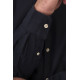 REBASE® Men’s Shirt Linen Blend with Standard Collar and Long Sleeves Navy (251RGS-5056)