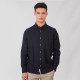REBASE® Men’s Shirt Linen Blend with Standard Collar and Long Sleeves Navy (251RGS-5056)