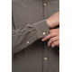 REBASE® Men’s Shirt Linen Blend With Mao Collar And Long Sleeves Olive (251RGS-5057)