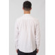 REBASE® Men’s Shirt Linen Blend With Mao Collar And Long Sleeves Linen White (251RGS-5057)