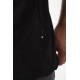 REBASE® Men’s T-Shirt Henley with Raw Edges at Sleeves and Hem Black (251RTS-9033)